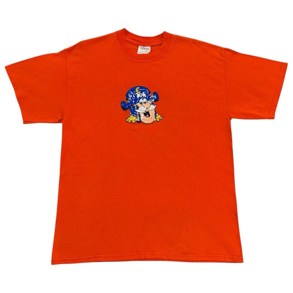 Vintage 90s Cap’n Crunch Cereal Promo T Shirt Size L Heavyweight W/ Glossy Vinyl